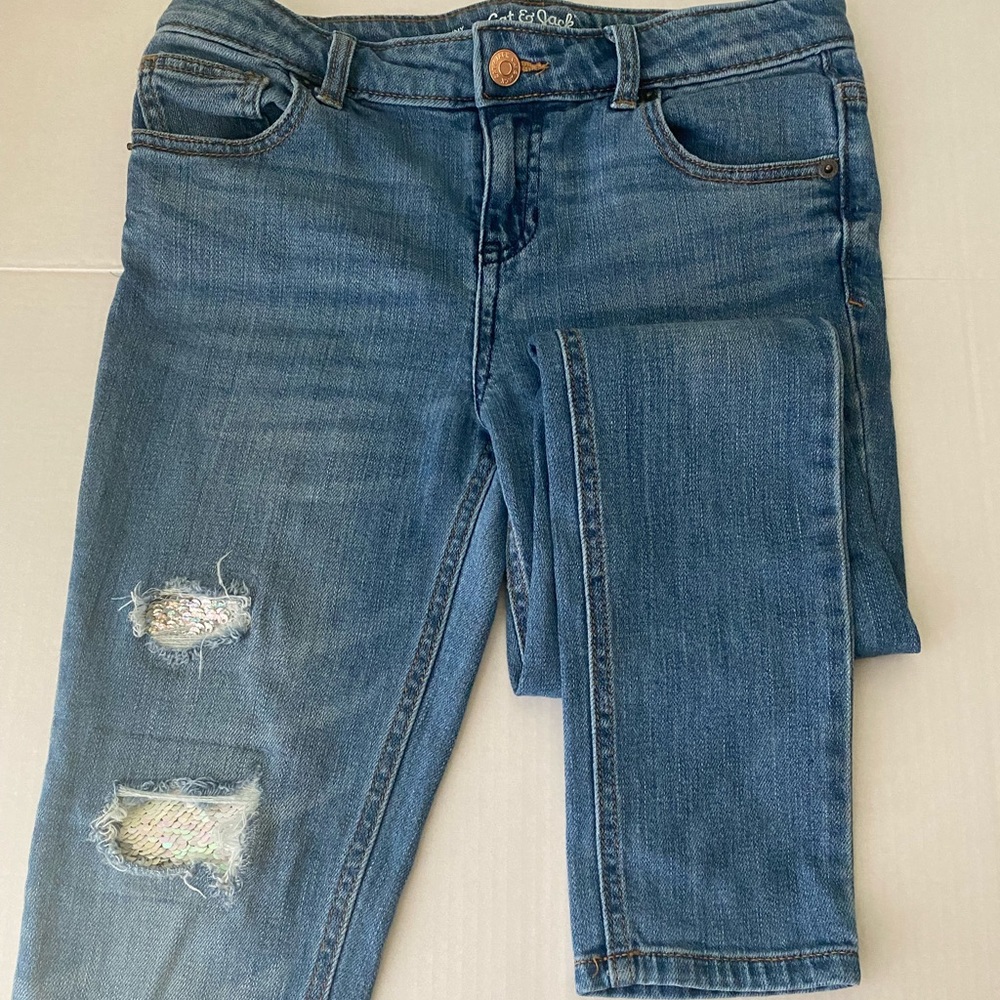 Cat & Jack Flipped sequins jeans
